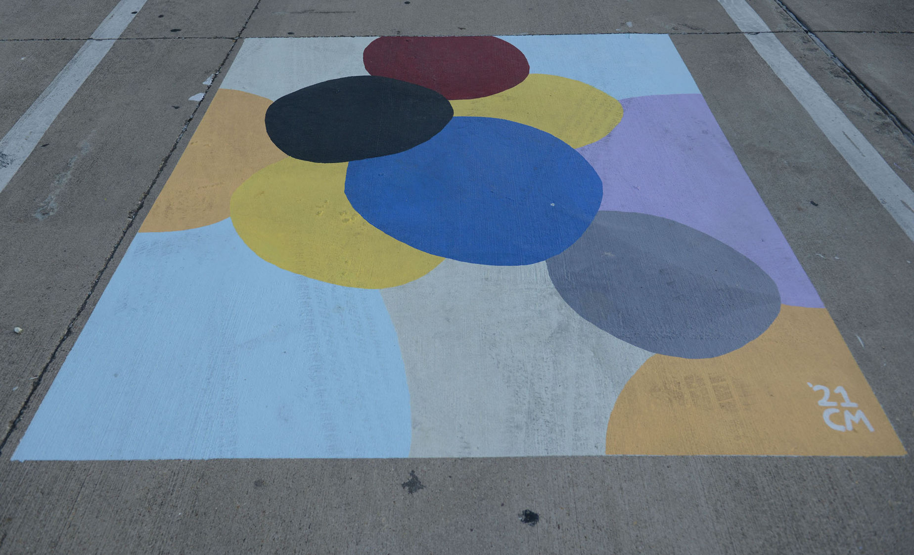 A&M Consolidated HS painted parking spots